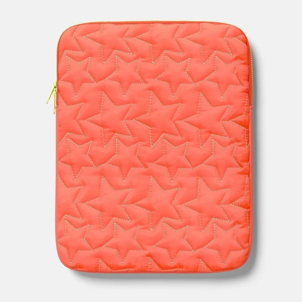 NWT HeyDay Coral Orange Star Tablet Sleeve